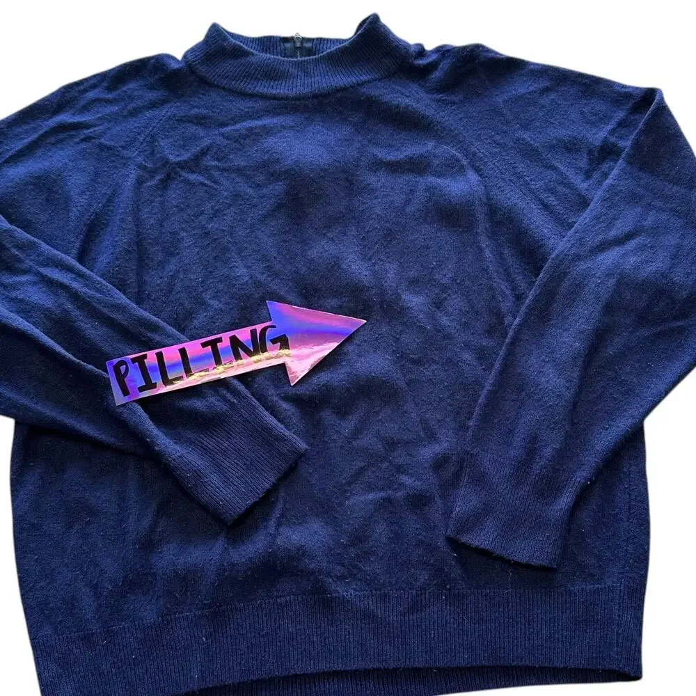 Womens Sweater Size Large Petite Blue Casual Outdoor Layiner Winter Wear